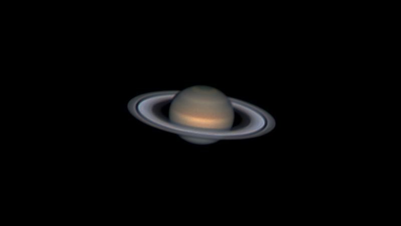 Saturne au télescope photographiée depuis l'Ile Rousse par Fred Oliver le 13 mai 2013.